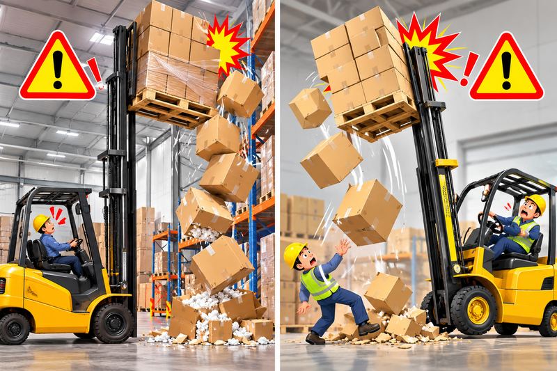 cảnh báo xe nâng hàng quá cao
